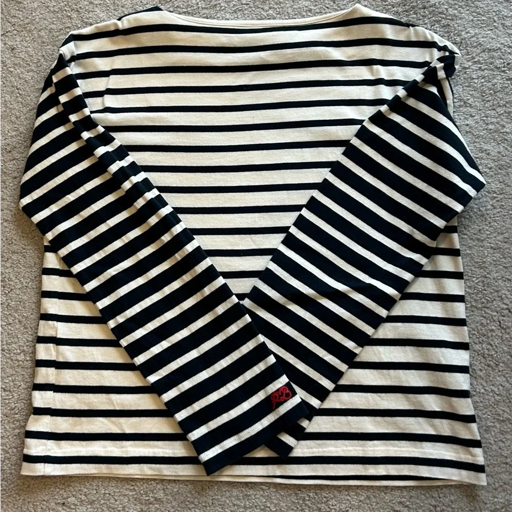 Rag & Bone Bardot Stripe Long Sleeve Shirt Size L - Picture 4 of 6